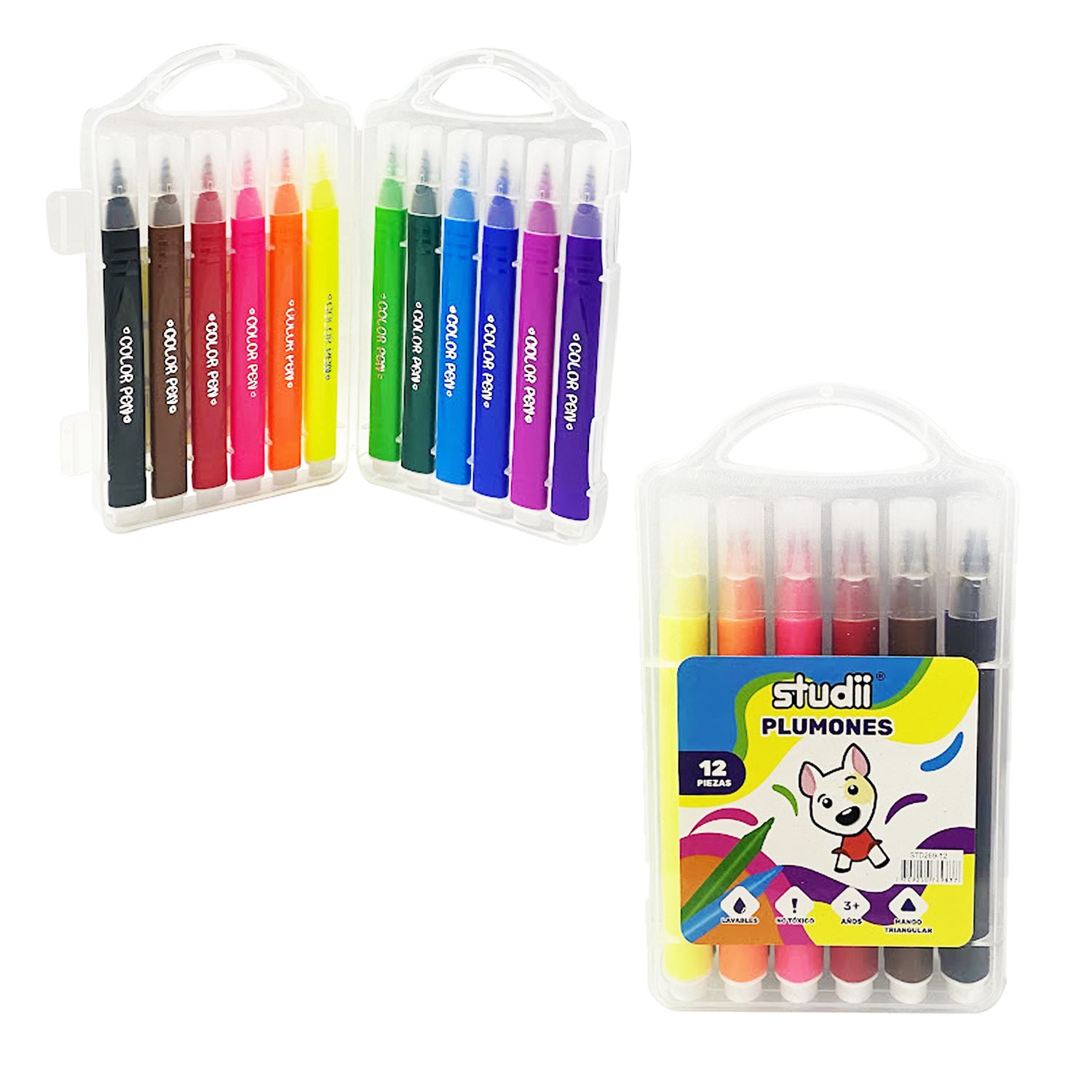 SET PLUMONES LAVABLES X12 (CJX36)