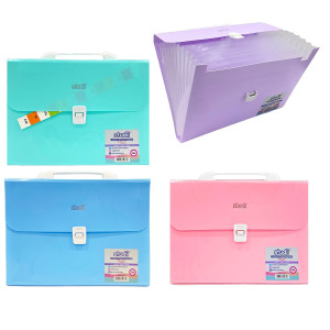 CARPETA COLOR PASTEL 13 COMPARTIMENTOS CARTA