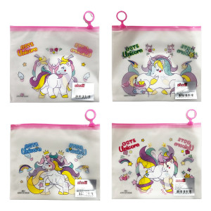 CARTUCHERA TRANSPARENTE UNICORNIO (PQTX12)