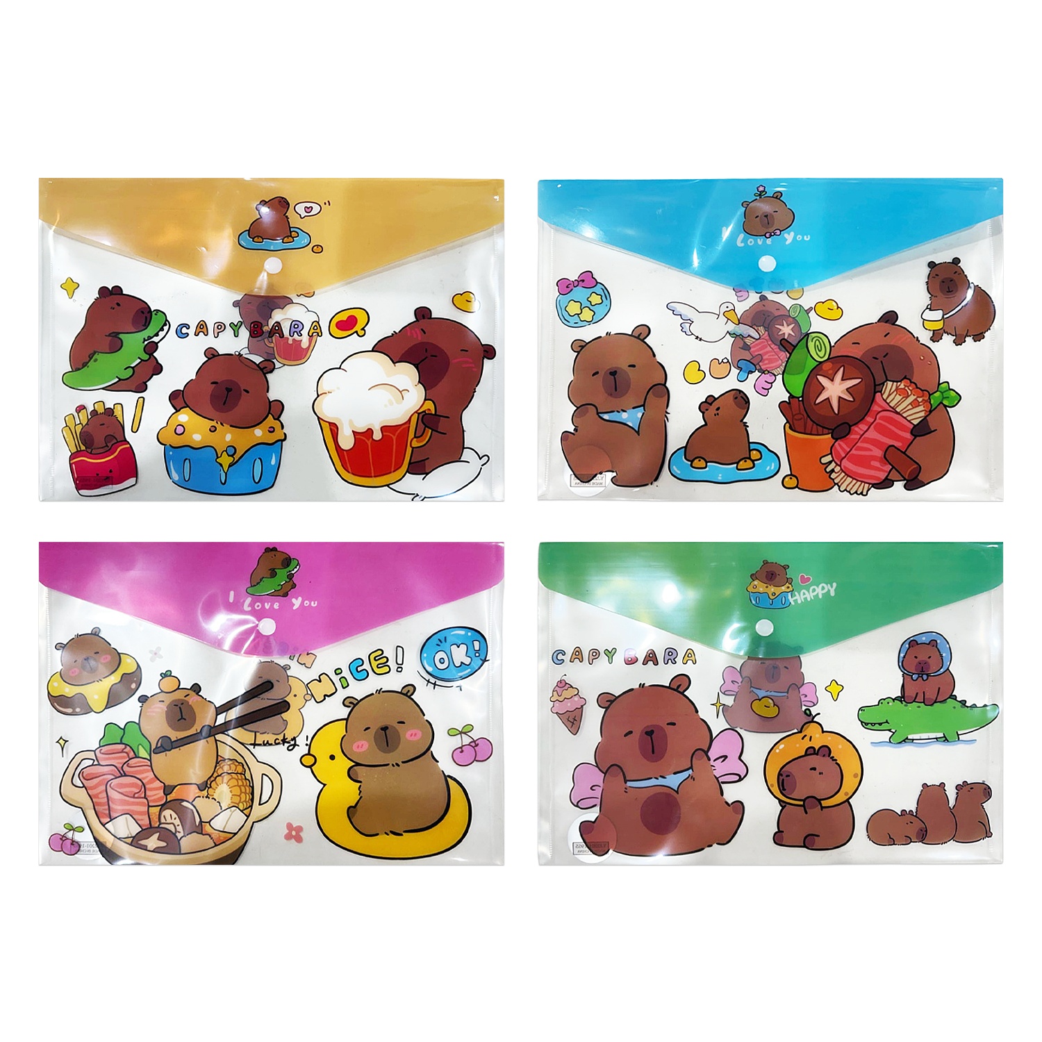 CARPETA TRANSPARENTE CAPIBARA ECONOMICA (PQTX12)