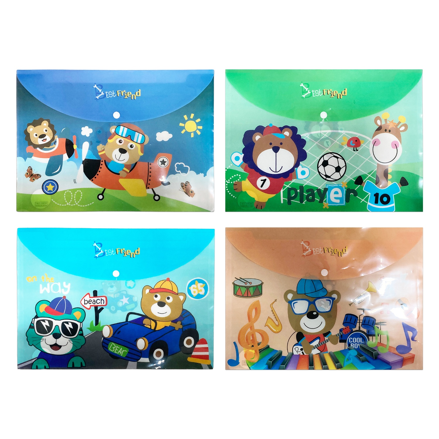 CARPETA BOTON ANIMALES ECONOMICA (PQTX12)