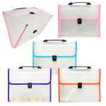 CARPETA TRANSPARENTE COLORES 13 COMPARTIMENTOS