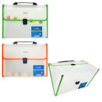 CARPETA TRANSPARENTE COLORES 13 COMPARTIMENTOS