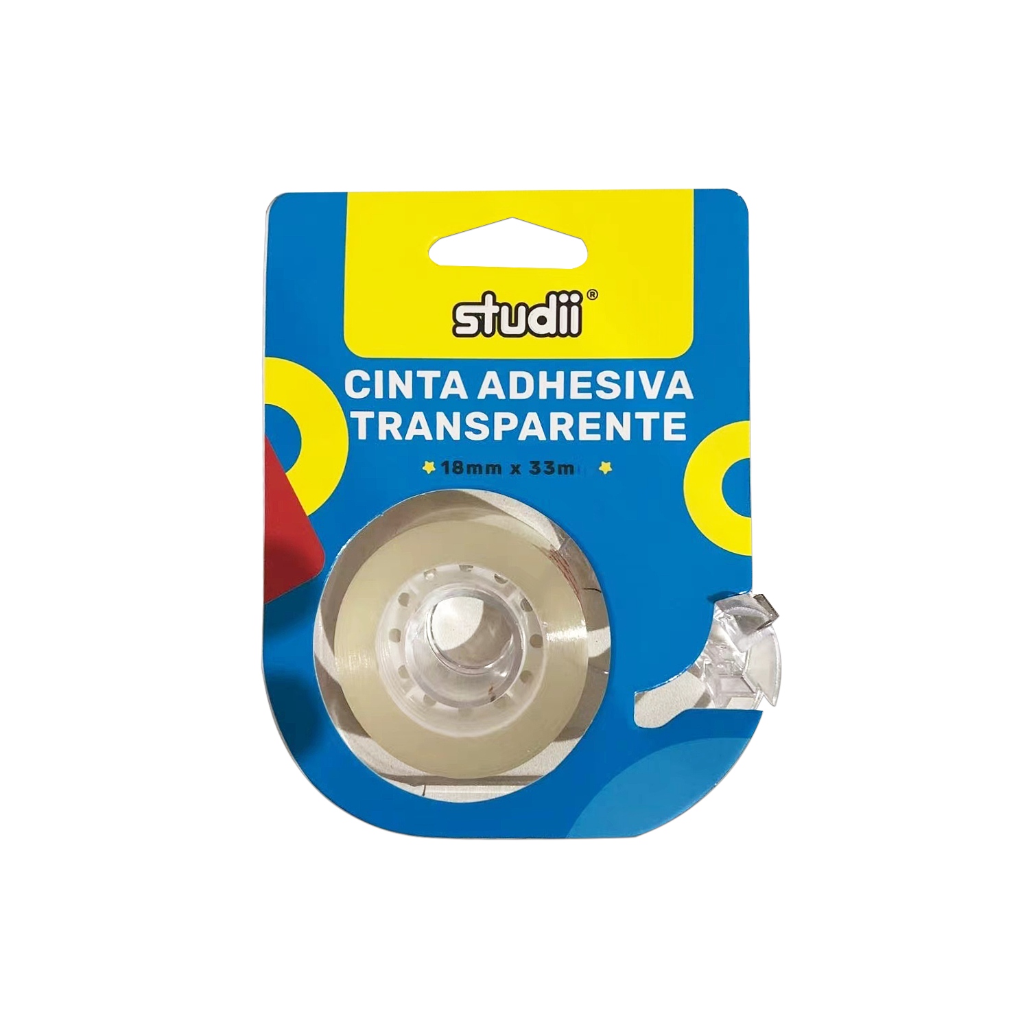 CINTA TRANSPARENTE CON BASE 33M*18MM (PQTX12)