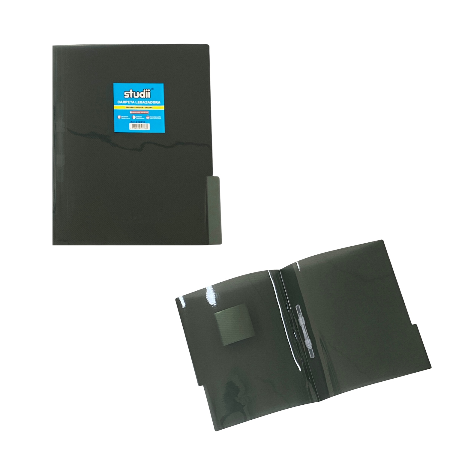 CARPETA LEGAJADORA CARTA GRIS