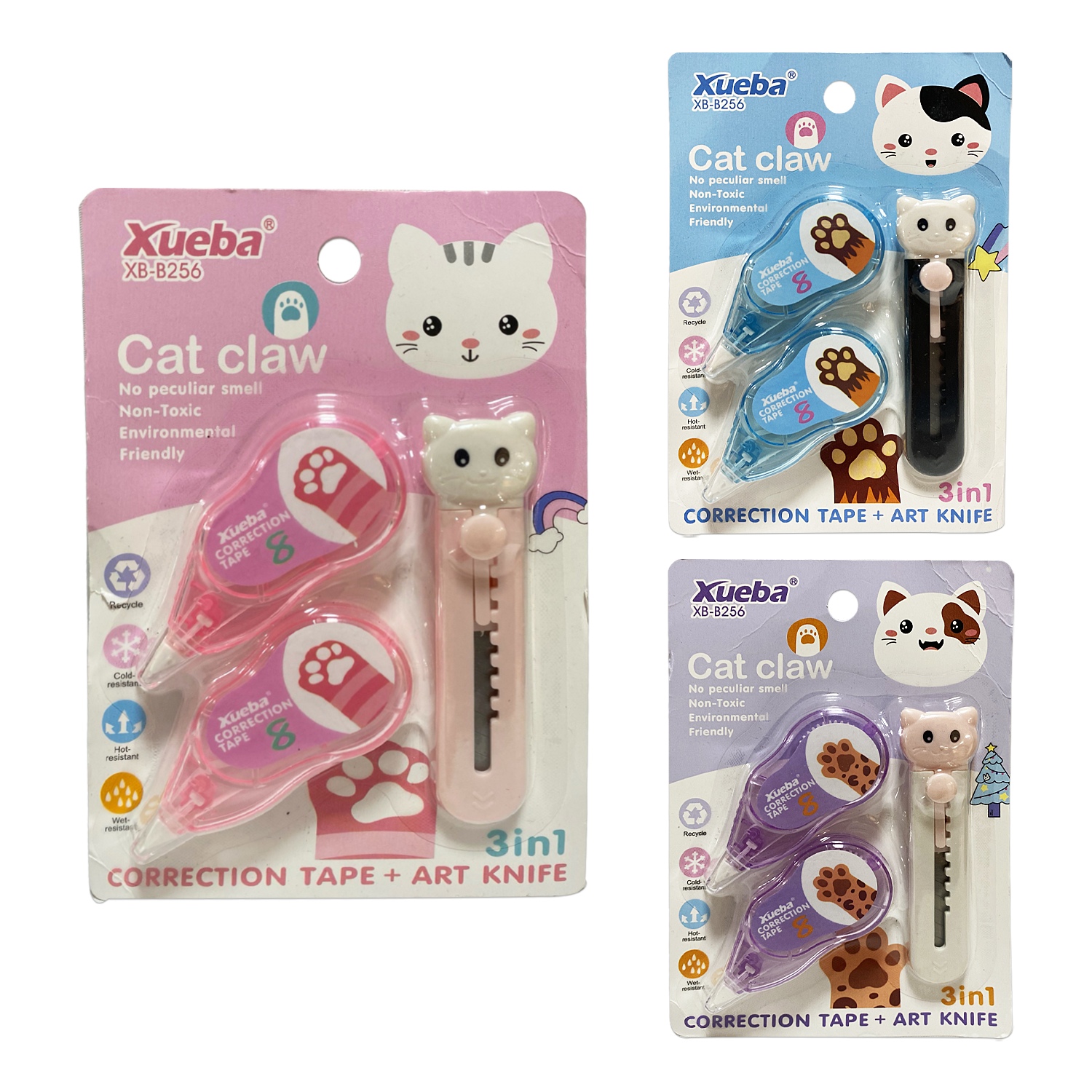 CORRECTOR CINTA GATO X2 CON BISTURI