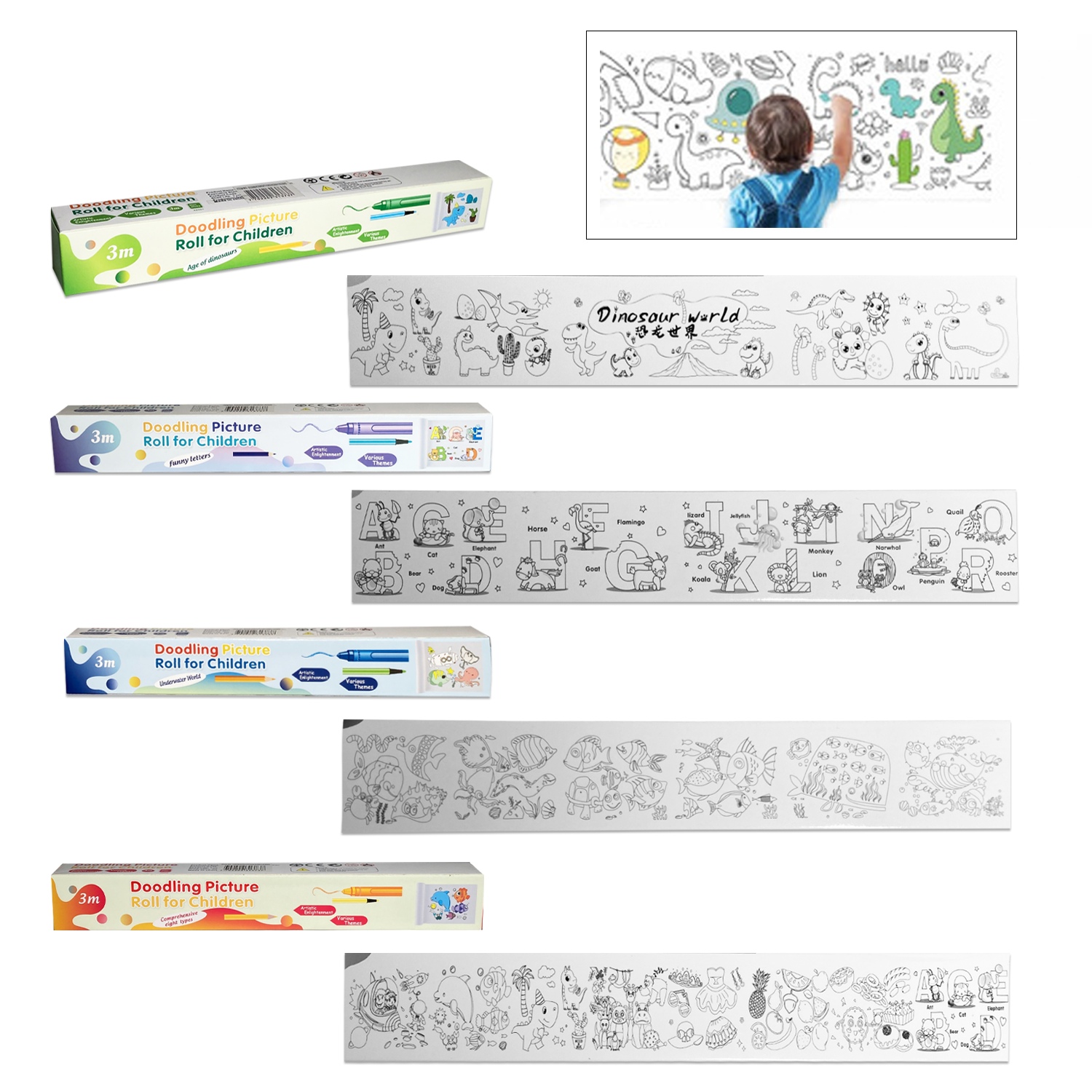 SET ROLLO PARA COLOREAR 3M