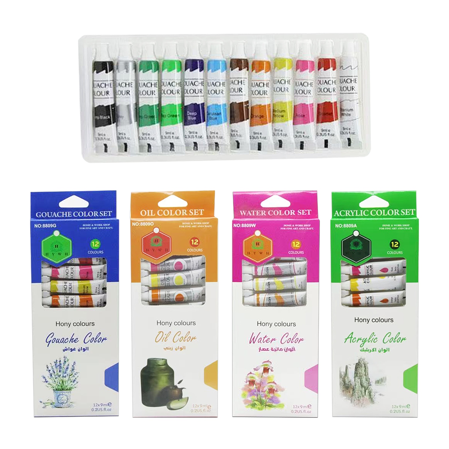 SET PINTURA ACRILICA X12