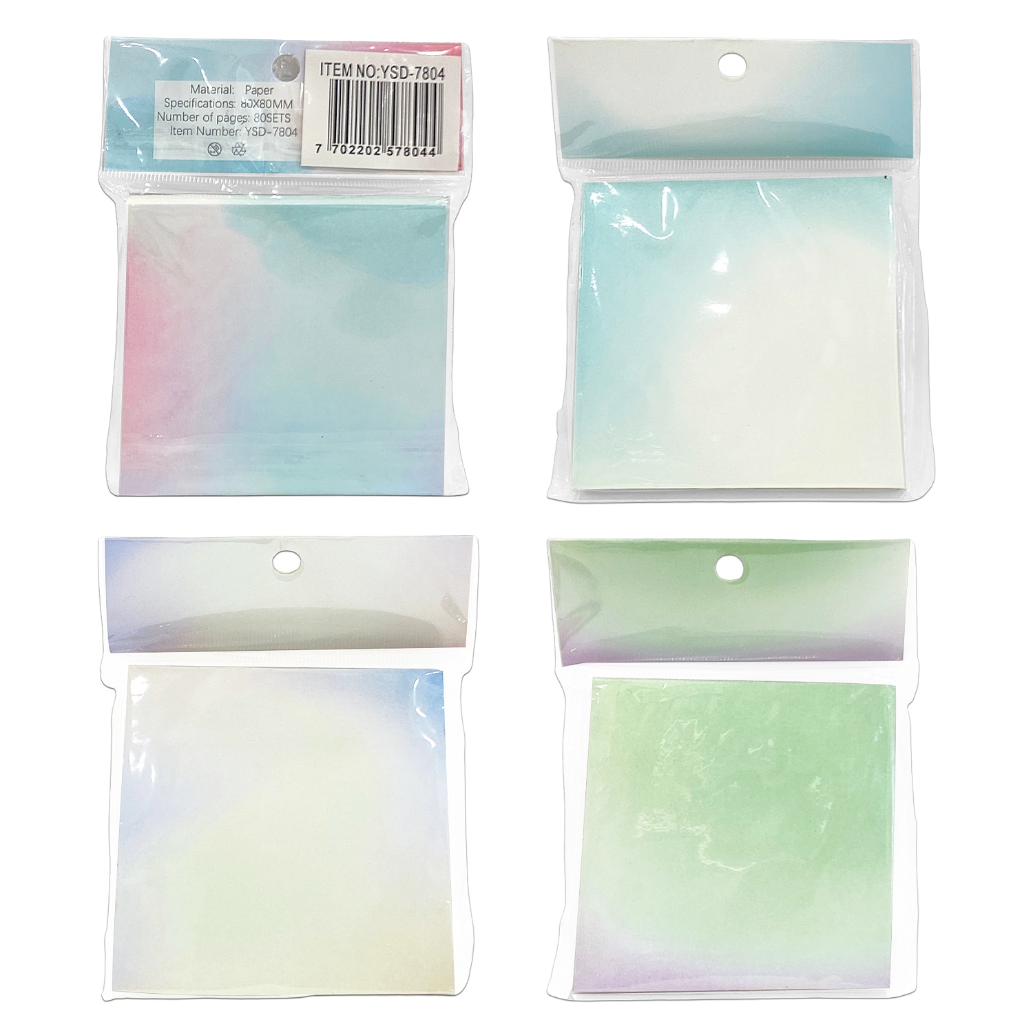 SET DE NOTAS ADHESIVAS DEGRADE X80 (PQTX12)