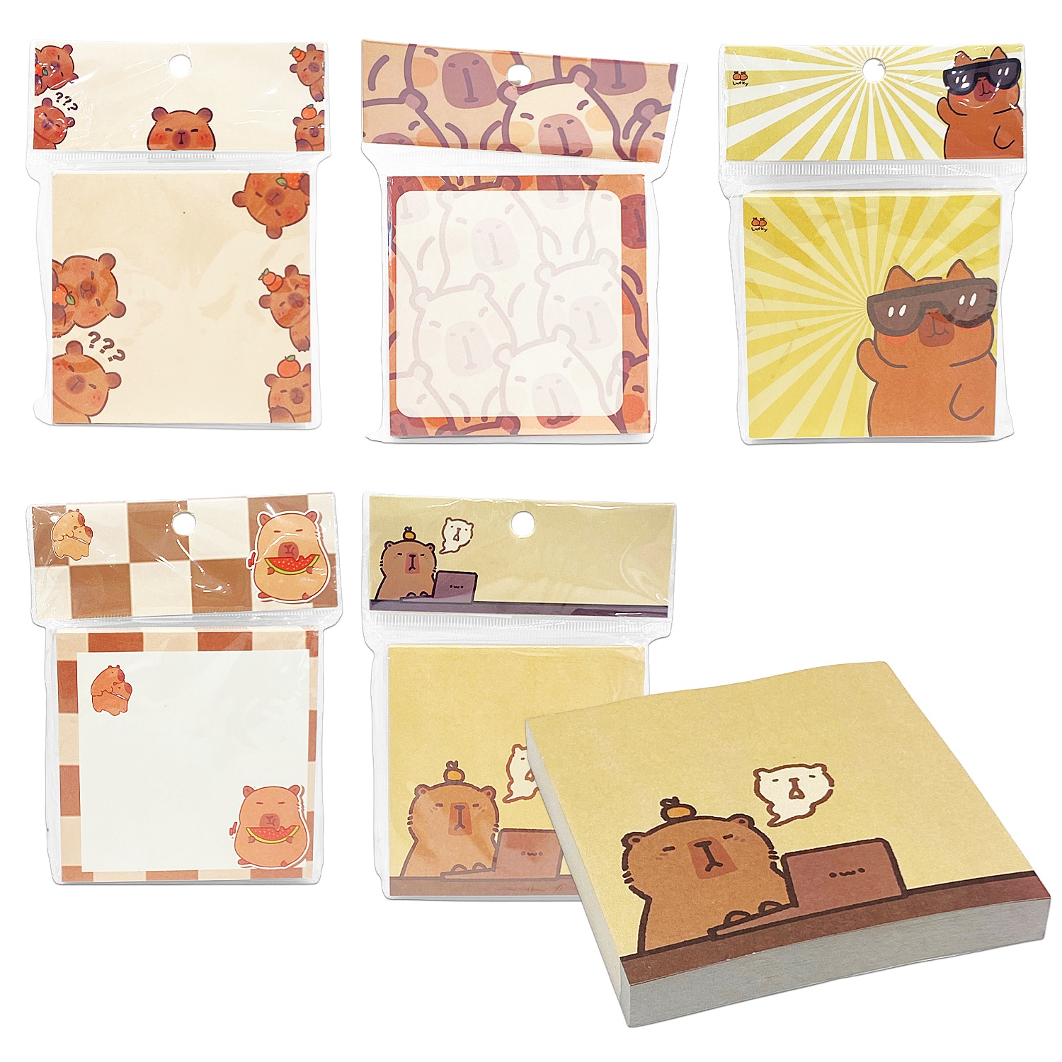 SET DE NOTAS ADHESIVAS CAPIBARA (PQTX12)