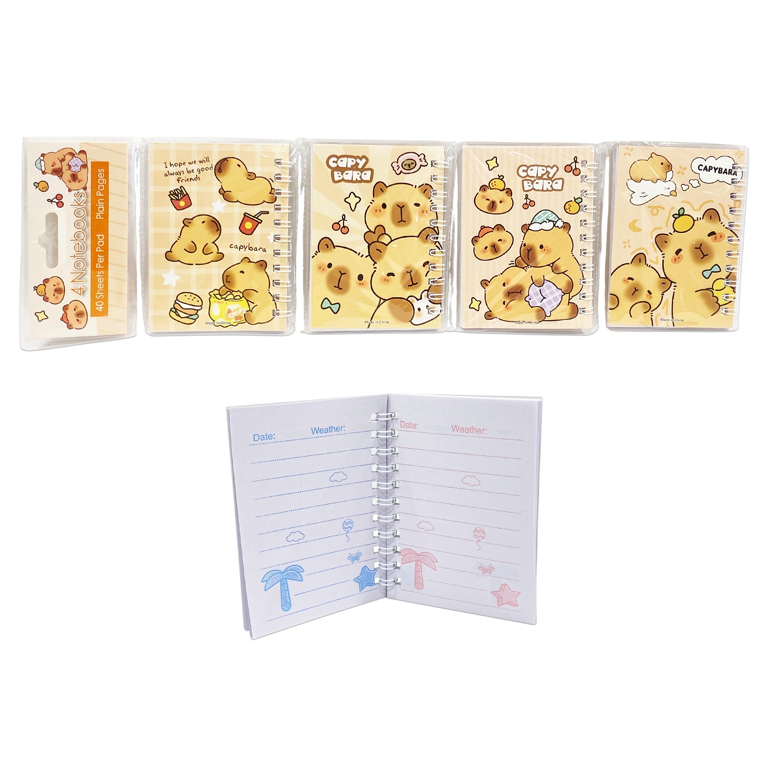 AGENDA ARGOLLADA CAPIBARA X4 (PQTX12)