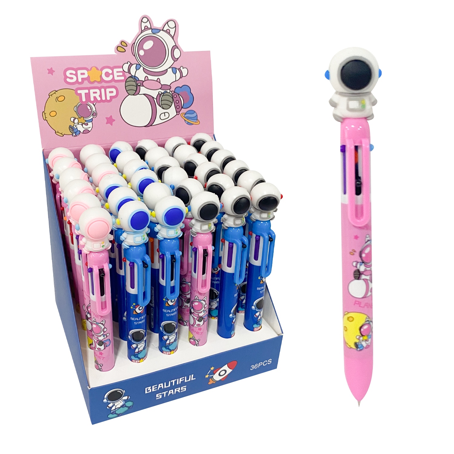 LAPICERO ASTRONAUTA 6 PUNTAS (CJX24)