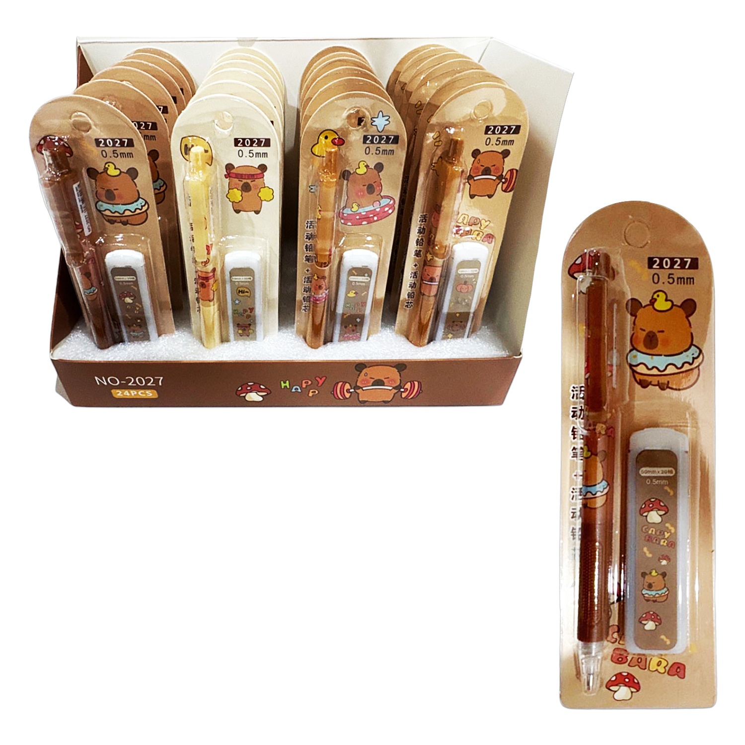 PORTAMINAS CAPIBARA CON REPUESTO (CJX24)