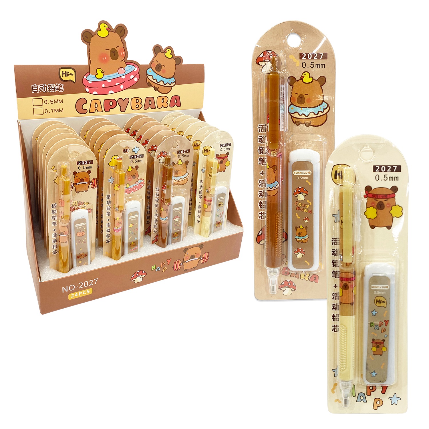 PORTAMINAS CAPIBARA CON REPUESTO (CJX24)