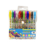 SET LAPICERO GEL ESCARCHADO CON OLOR X12 (CJX12)