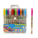 SET LAPICERO GEL ESCARCHADO CON OLOR X12 (CJX12)