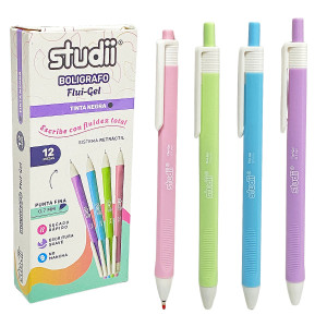 CAJA LAPICERO COLOR PASTEL SEMIGEL TINTA N. X12