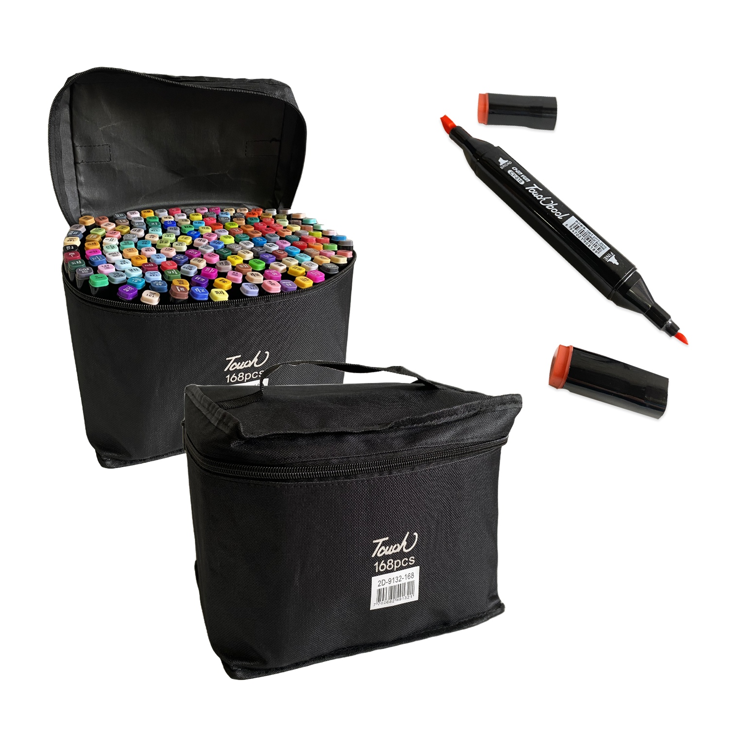 SET DE MARCADORES DOBLE PUNTA X168 COLORES