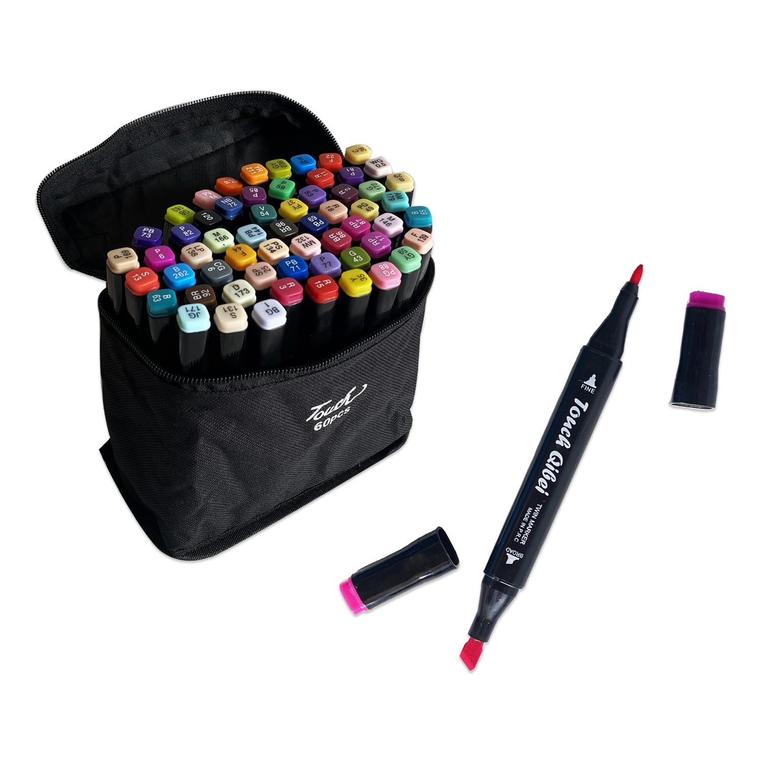 SET DE MARCADORES DOBLE PUNTA X60 COLORES