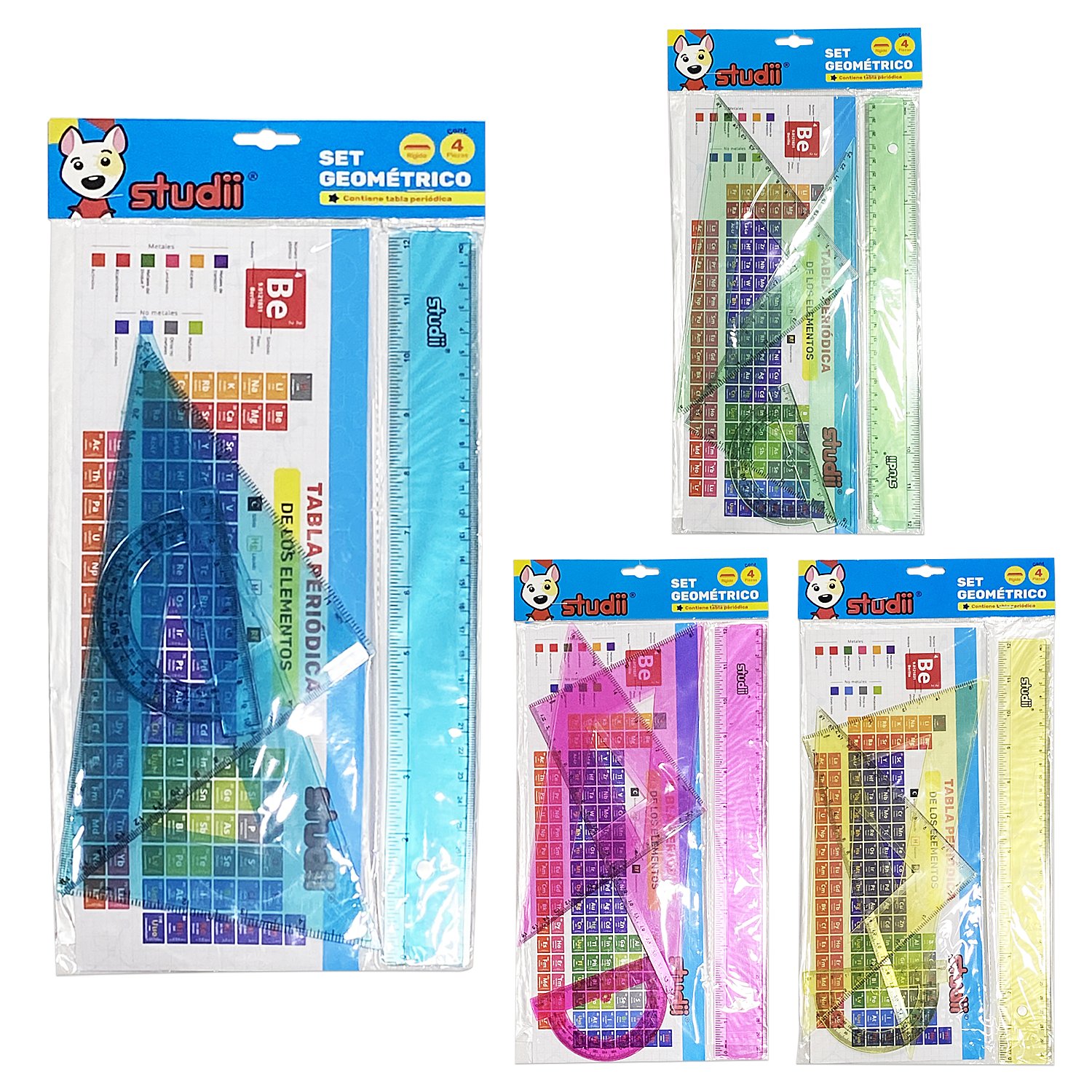 JUEGO GEOMETRICO X4 CON TABLA (PQTX24)