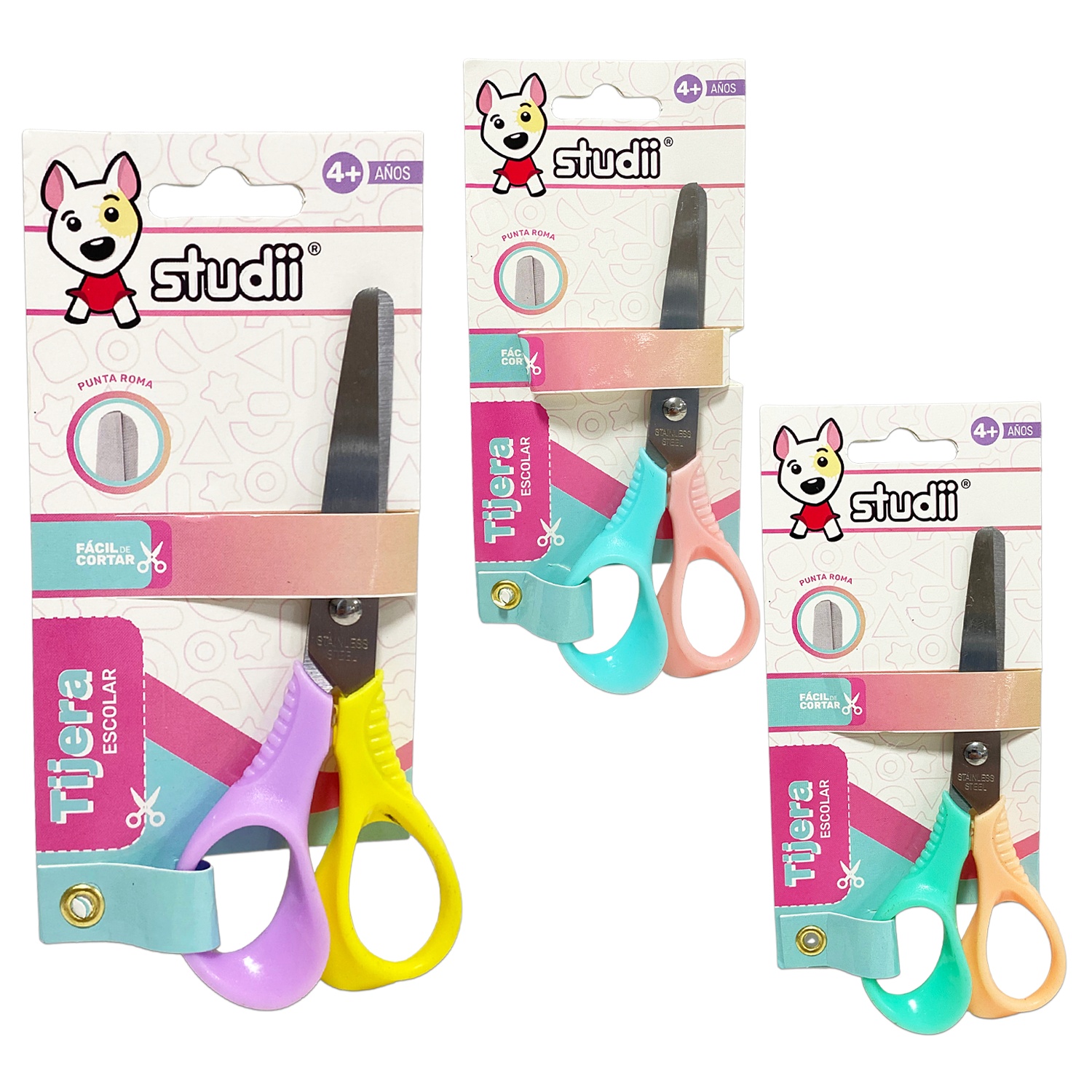 TIJERA PUNTA ROMA COLOR PASTEL (CJX24)