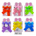 SET MOÑO COLORES + PINZA X2 CARTON JS-C425 (X12)