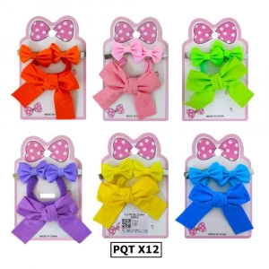 SET MOÑO COLORES + PINZA X2 CARTON JS-C425 (X12)