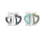GANCHO X2 CORAZON COLORES SURTIDOS DK-3134-1 (PQTX12)