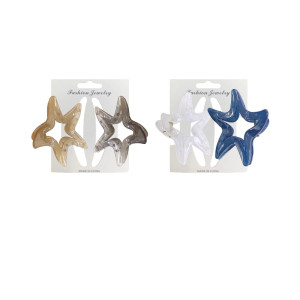 GANCHO ESTRELLA X2 COLORES SURTIDOS DK-3134-13 (PQTX12)