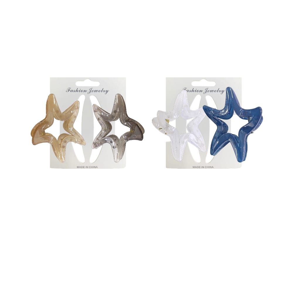 GANCHO ESTRELLA X2 COLORES SURTIDOS DK-3134-13 (PQTX12)