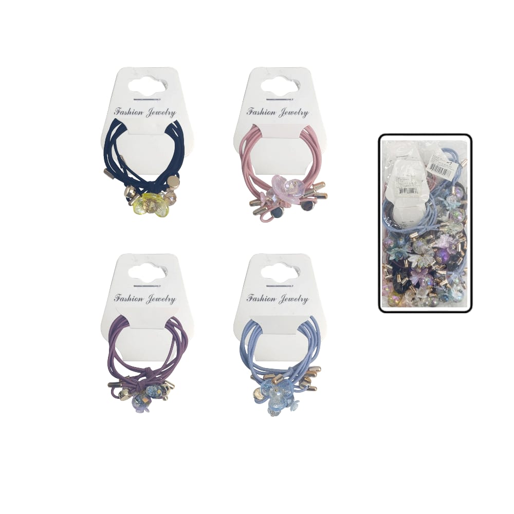 SET DE COLERO FLOR Y PERLA TRASLUCIDO DK-3207-2 (PQTX12)