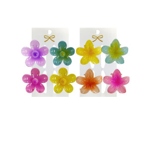 GANCHO FLOR X4 COLORES SURTIDOS DK-3215-1 (PQTX12)