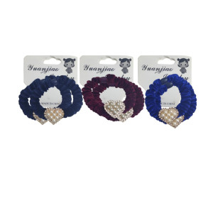 SET DE COLERO APLIQUE LUJO CORAZÓN TONOS FUERTES DK-3258-2 (PQTX12)