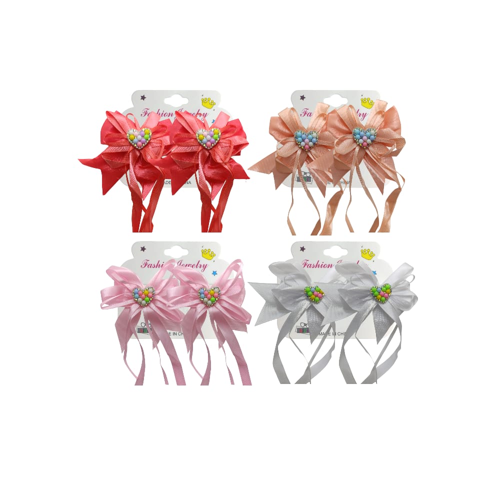 PINZA MOÑO X2 APLIQUE CORAZON DK-3278-5