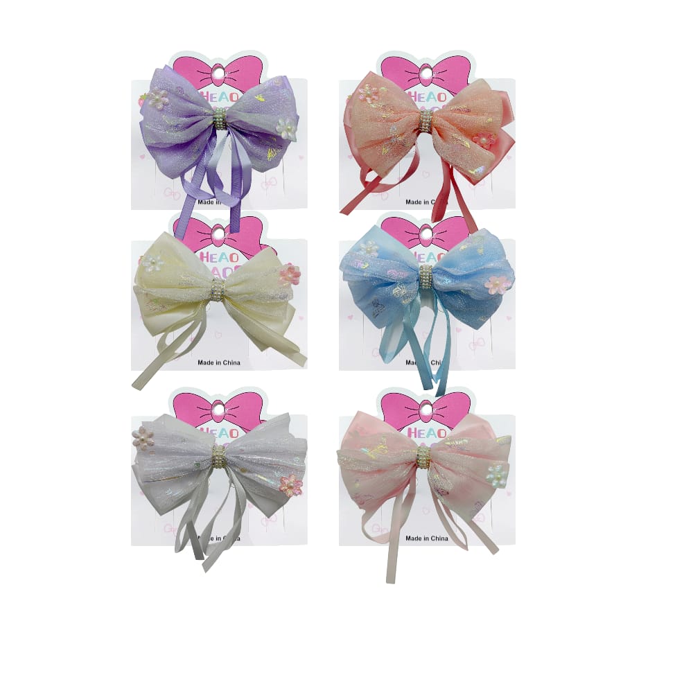 PINZA MOÑO ESTAMPADO MARIPOSA GD DK-3313 (PQTX12)