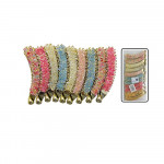 GANCHO BANANA MD DORADO PIEDRAS DK-3323-4 (PQX12)