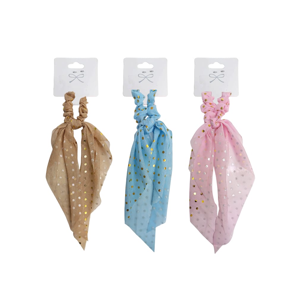 BAMBA CON MOÑO ESTAMPADO PUNTOS COLORES SURTIDOS DK-3367