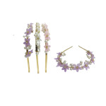 DIADEMA FLOR PERLA COLORES PASTEL DK-3378 (PQTX12)