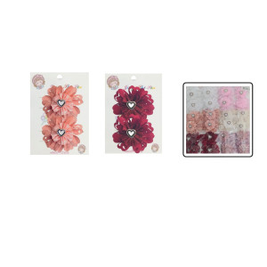 PINZA MOÑO X2 APLIQUE CORAZON DK-3467-1 (PQTX12)