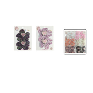 SET DE PINZA PARA CABELLO FIGURA FLOR CON APLIQUE DK-3467-19