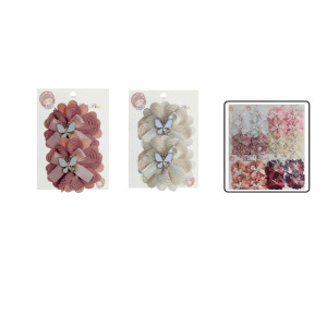 PINZA MOÑO X2 LAZO MARIPOSA DK-3467-22 (PQTX12)