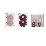 PINZA MOÑO X2 PELUCHE APLIQUE CORAZON DK-3467-25 (PQTX12)