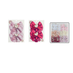 PINZA MOÑO PIEDRA X2 APLIQUE CORAZON DK-3467-3 (PQTX12)