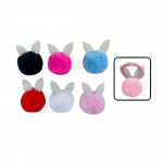 COLERO POMPOM PASTEL OREJAS PERLA L1750-2 (PQTX2)