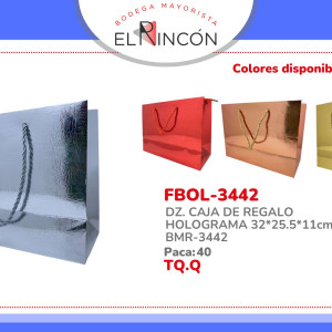 DZ. CAJA DE REGALO HOLOGRAMA 32*25.5*11cm BMR-3442