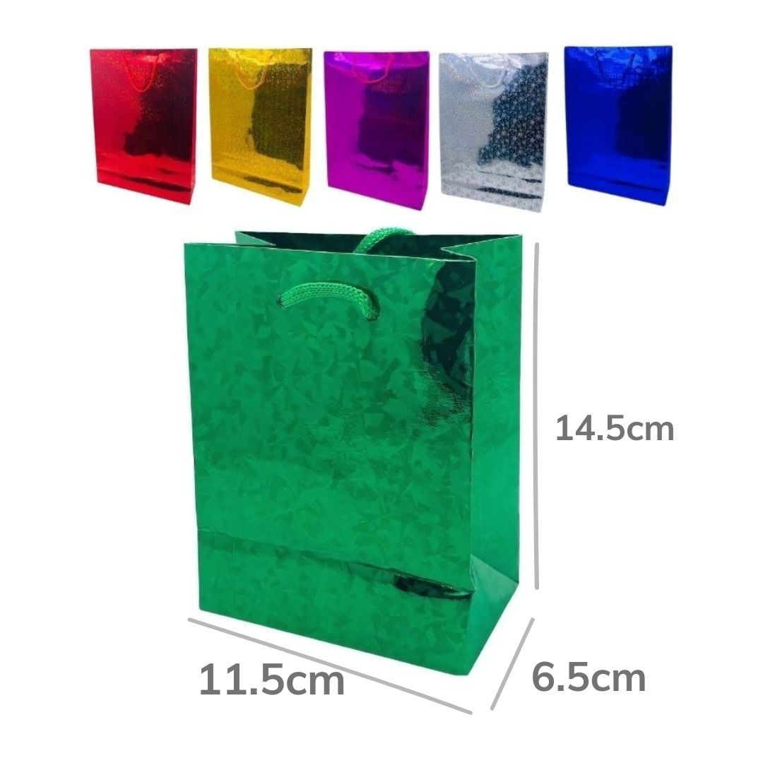 DZ. BOLSA REGALO HOLOGRAMA S 14.5X11.5X6.5CM BMR-380