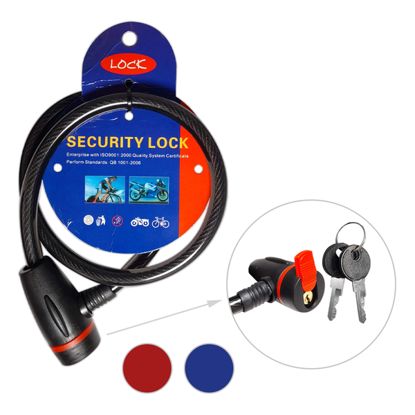 CANDADO DE BICICLETA CON LLAVES