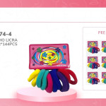 PQTE. CAUCHO LICRA MULTICOLOR*144PCS BMR-2074-4
