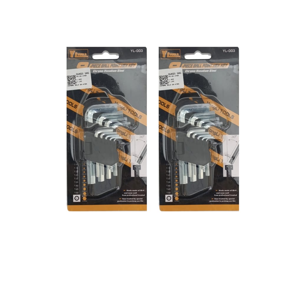 JUEGO DE LLAVES X9 EN BLISTER DK-4705