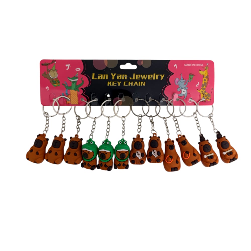 LLAVERO CAPIBARA GORRITO BMR-4616-10 (CARTONX12)